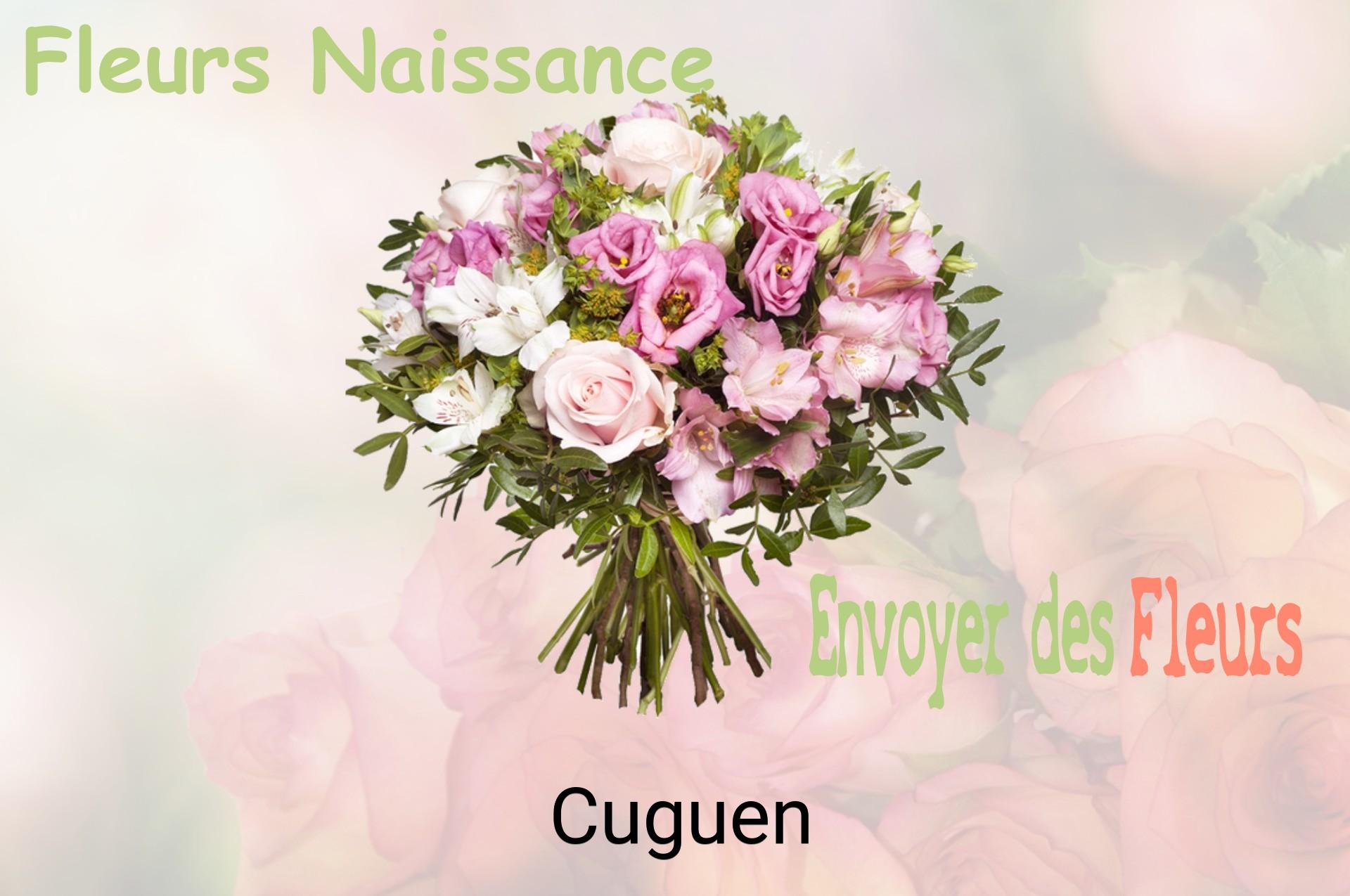 Bouquet de fleurs de naissance livré à Cuguen